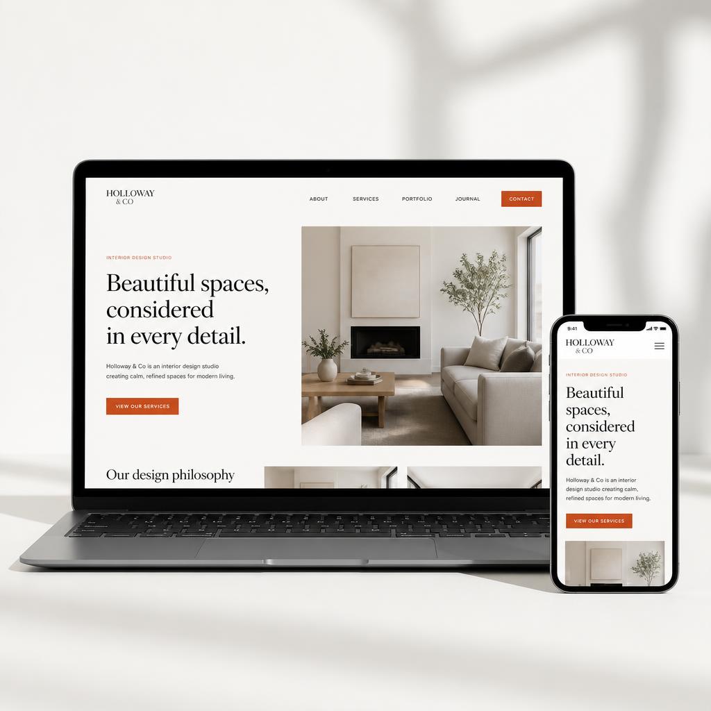 Website in a Day mockup on laptop and phone